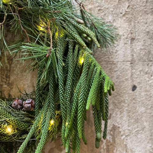 Святковий віночок з гірляндою «Аромат Різдва»