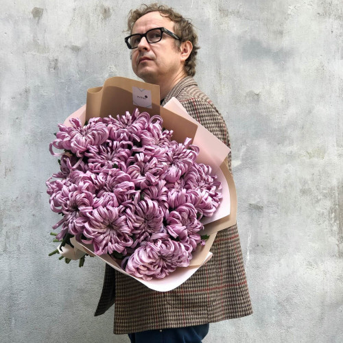 17 хризантем «Сиреневое наслаждение»