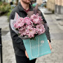 7 chrysanthemums in a bouquet «Lilac pollen»