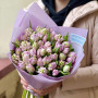 Delicate bouquet with tulips and hyacinths «Scent of Love»
