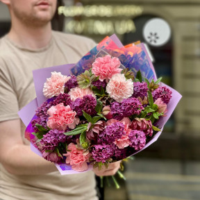 Фіолетовий букет з бузком «Пурпурове літо»