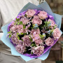 Bouquet of roses and clematis «Lavender Cape»