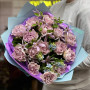Bouquet of roses and clematis «Lavender Cape»
