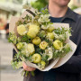 Light bouquet with peonies «Lemon freshness»