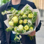 Light bouquet with peonies «Lemon freshness»
