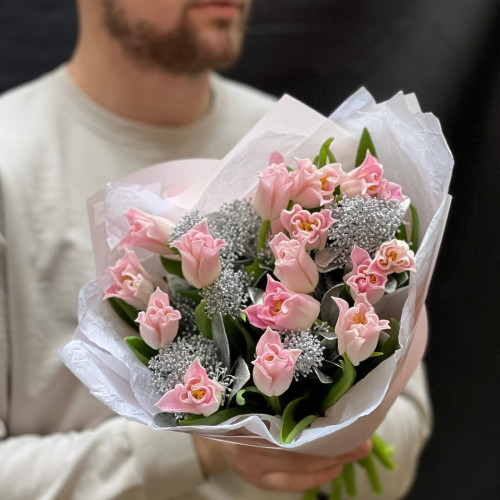 Букет «Сріблястий поцілунок»