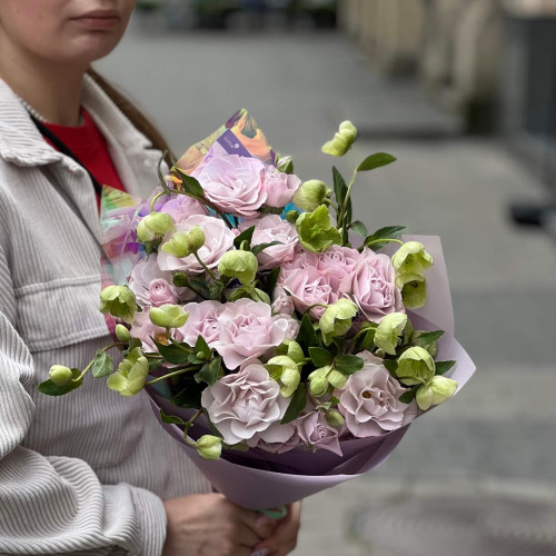 Ніжний пастельний букет «Лавандове сяйво»