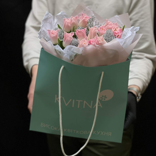 Букет «Сріблястий поцілунок»