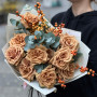 Caramel bouquet with Toffee peony roses «Banoffee Pie»