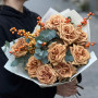 Caramel bouquet with Toffee peony roses «Banoffee Pie»