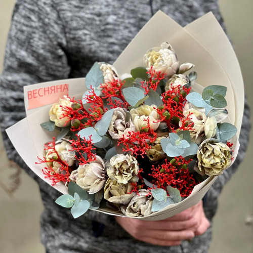 Букет «Червона павутинка»