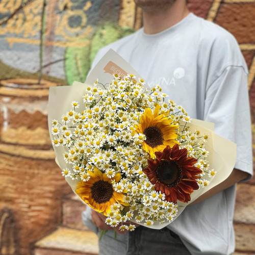 Букет «Карамельное солнце»