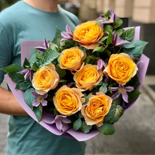 Теплий контрастний букет «Сонце і зорі»