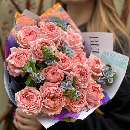 Нежный персиковый букет «Сладкий мороз»