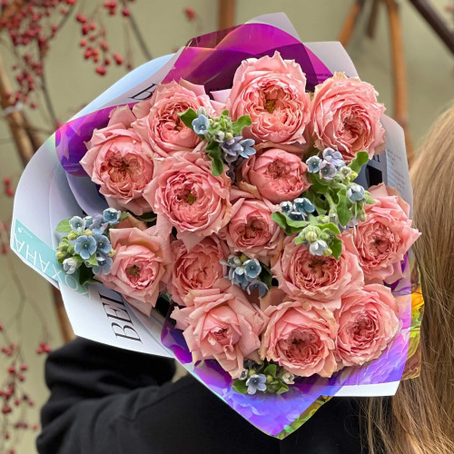 Нежный персиковый букет «Сладкий мороз»