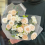Refined bouquet of spray roses and fragrant freesias «Cream aroma»