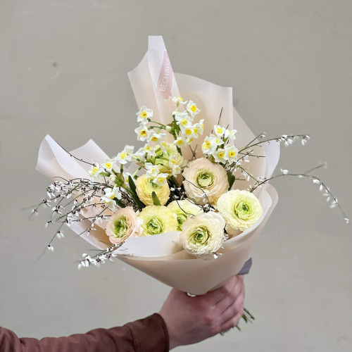 Букет «Лимонные помпончики»