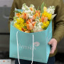 Солнечный букет из душистой мимозы и волшебных тюльпанов «Ароматная весна»