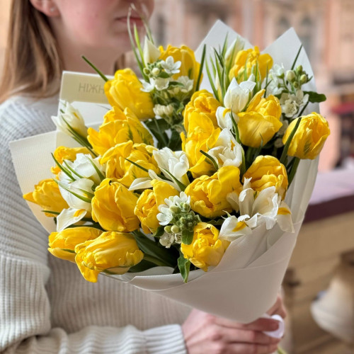 Bouquet in warm colors «Sunny Sky»