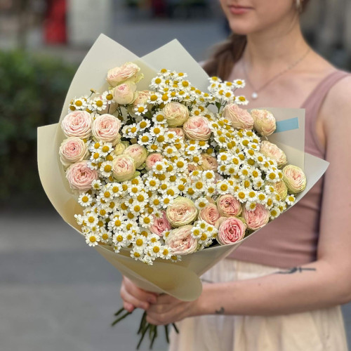 Пушистый нежный букет «Настроение лета»