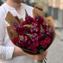 Deep burgundy bouquet «Ruby Shining»