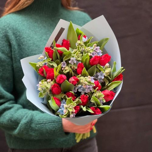 Букет «Тюльпановая страсть»