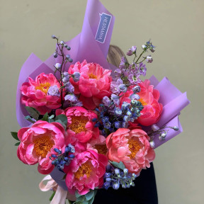 Букет «Коралловые мечты»