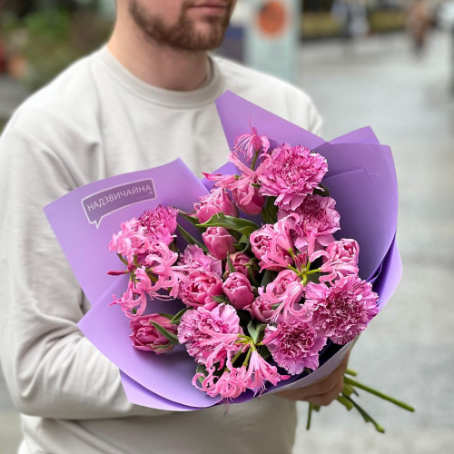 Букет «Лавандові діаманти»