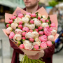 51 эксклюзивный пион в букете «Расцветающие чувства»