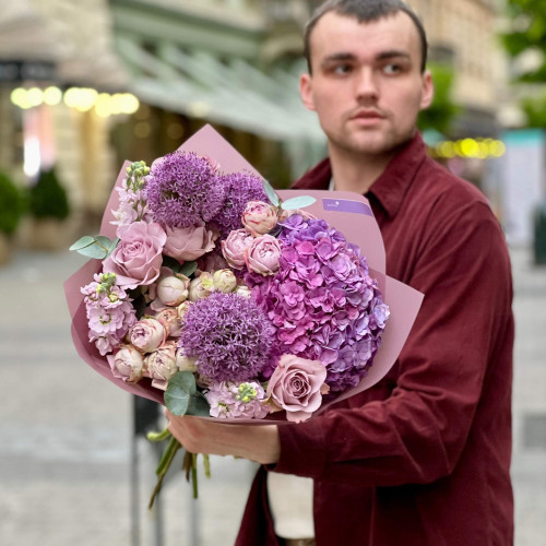 Букет у бузкових тонах «Львівський вечір»