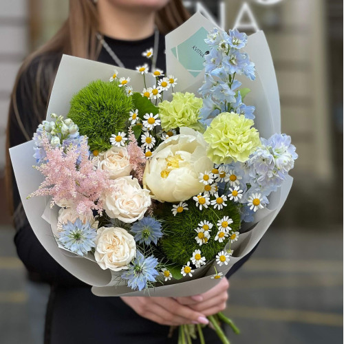 Світлий польовий букет «Мрійлива фея»