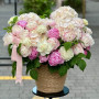 Шикарна композиція з півоніями та гортензіями «Розкіш почуттів»