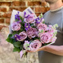 Бузковий букет з трояндою Memory Lane «Трояндовий аметист»