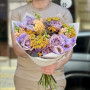 Незвичний контрастний букет «Аметистове сонце»