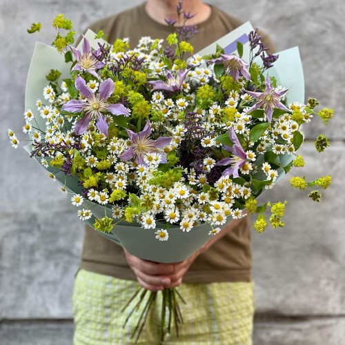 Мерехтливий польовий букет із танацетумом «Стежками полонин»