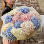 13 luxurious hydrangeas in a bouquet «Exquisite Delight»