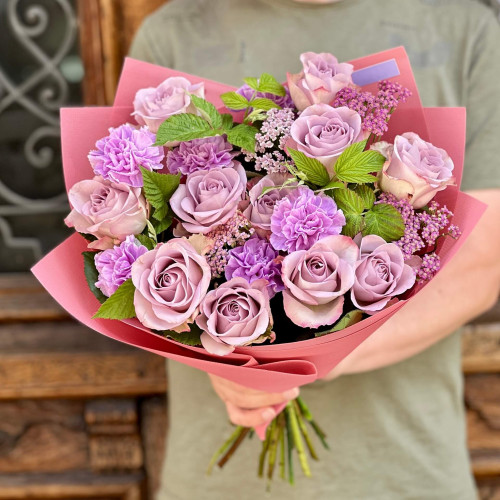 Нежный букет в сиреневых цветах «Мечта Кристинки»