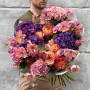 Об’ємний контрастний букет з готензіями «Акварельна галерея»