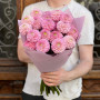 23 жоржини сорту Stolze Von Berlin у букеті «Рожеве намисто»
