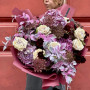 Mysterious bouquet with Westminster Abbey peony roses «Twilight Whisper»