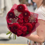 Яскравий букет в бордових тонах «Глибокі почуття»