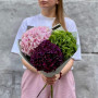 3 гортензії у букеті «Фруктові карамельки»