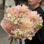 Charming bouquet with Cafe au Lait dahlias «Gentle Hope»