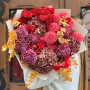 Розкішний сезонний букет в осінніх кольорах «Багряний пейзаж»