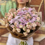 Пухнаста кущова матіола в пастельному монобукеті із 15 гілок «Барокові хвильки»