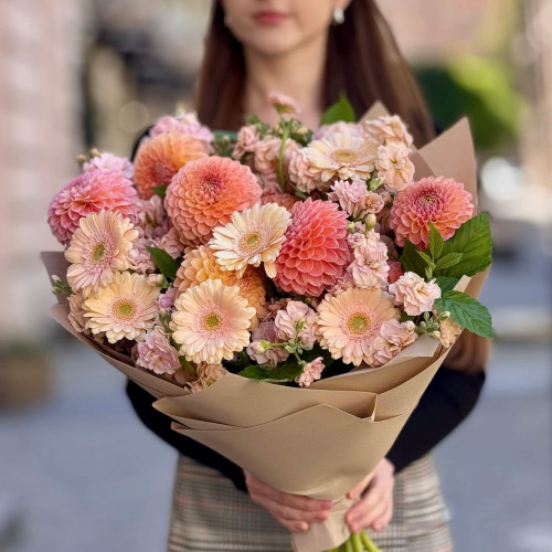 Мереживний букет у теплих відтінках «Затишний вересень»