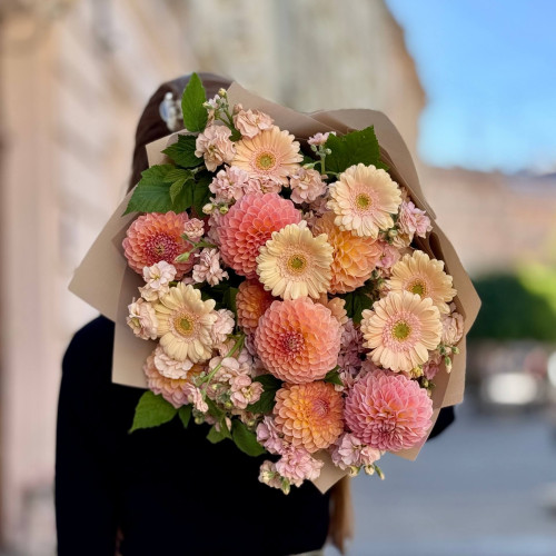 Мереживний букет у теплих відтінках «Затишний вересень»