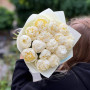 15 півоній сорту Bridal Shower у букеті «Ніжність пелюсток»