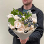Delicate bouquet with Wangari Maathai spray peony roses «Fragile Beauty»