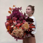 Розкішний букет в теплих кольорах «Осіння ніч»